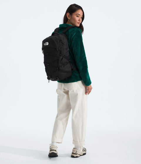 Person wearing Borealis Commuter Laptop Backpack With Water Repellent Fabric Laptop Sleeve And Large Main Compartment