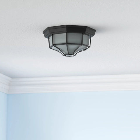 Slick 12 Inch LED Octagonal Outdoor Wall Or Ceiling Flush Mount Light With Dimmable And Selectable 3000K 4000K 5000K CCT, 17W, 800 Lumens
