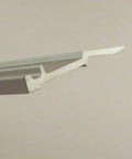 12 Inch Extruded Aluminum Cutting Rule Ruler Gauge With Non Slip Rubber Backing For Smooth Cuts Heavy Duty Pro Grade Straight Edge Marked In One Sixteenth Inch Increments Hanging Hole Accurate Layout Tool For Builders And DIYers, close-up end detail