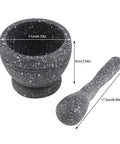 Granite Pattern Mortar And Pestle Set Manual Garlic And Seasoning Grinder With Non Slip Base For Fresh Spices Mash And Crush For Salsa Guacamole Pesto Like A Pro In Minutes