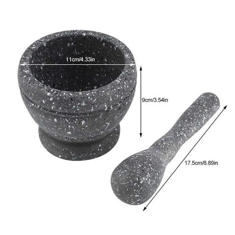Granite Pattern Mortar And Pestle Set Manual Garlic And Seasoning Grinder With Non Slip Base For Fresh Spices Mash And Crush For Salsa Guacamole Pesto Like A Pro In Minutes