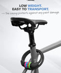Kids Bike Lock Cable With 5 Digit Resettable Code Colorful No Key Needed Bicycle Lock For Bikes Scooters Trailers And Strollers Easy To Use Anti Theft Security Lock attached to bike seat post