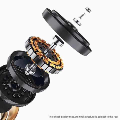 Exploded view of 42 Inch Retractable Ceiling Fan With Lights And Bluetooth Speaker motor components, showcasing inner mechanical parts.