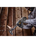 Worker using ToughSeries 22 Oz Demo Hammer With Magnetic Nail Starter Extended Claw For Board Grabbing Tri Pull Nail Removal