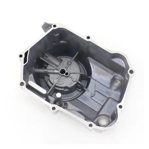 Straight Up Motorcycle Crankcase Cover And Clutch Replacement With Dead Nuts Exact Fit view of inner casing and mounting holes.