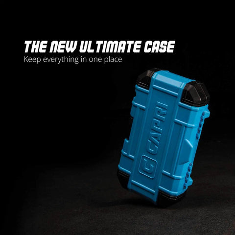 Blue storage case for the 1/4 Inch Drive Universal Socket Set, 5-15 Millimeter Metric, 12-Piece, shown closed on a dark background.