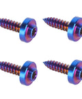 Heavy Duty Premium Titanium Self Tapping Screws M5x18mm Torx Star Drive 4 Pack Burnt Blue Coating on display