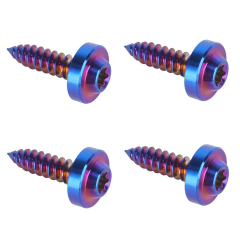 Heavy Duty Premium Titanium Self Tapping Screws M5x18mm Torx Star Drive 4 Pack Burnt Blue Coating on display