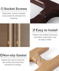 Features of Two Sided Wooden Door Pull Handle For Front And Back Doors And Yard Gate, Beefy Heavy Duty Grip, 100cm Brown Finish