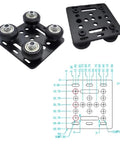 Black V Slot Aluminum Profile Extrusion Kit With Linear Rail System And Gantry Plate Set Includes Pulley 550mm schematic view