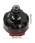 2300KV Brushless Motor ESC Combo for RC Drones with Aluminum Alloy Frame, close-up of 2300KV motor dimensions 28mm x 18mm
