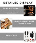 Detailed display of Wireless Remote Battery Disconnect Switch 12V Top Post Negative Kill Switch 200A with copper wire and components.