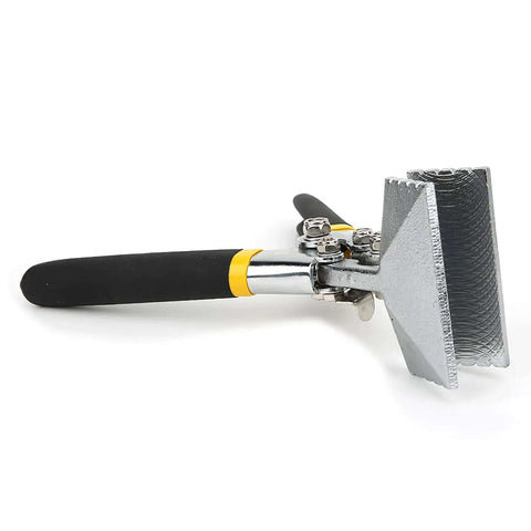 Heavy Duty Sheet Metal Hand Seamer With Straight Bending Pliers, all steel construction, close-up view, double dipped grips for comfort.