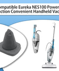 Replacement HEPA Filter And Sponge Filter Set For Eureka NES100 Handheld Vacuum And Black And Decker BDST1601 3 In 1 Vacuum Compare To ST0106 ST0107 Includes Four HEPA Filters And Four Sponge Filters, shown with compatible vacuums.
