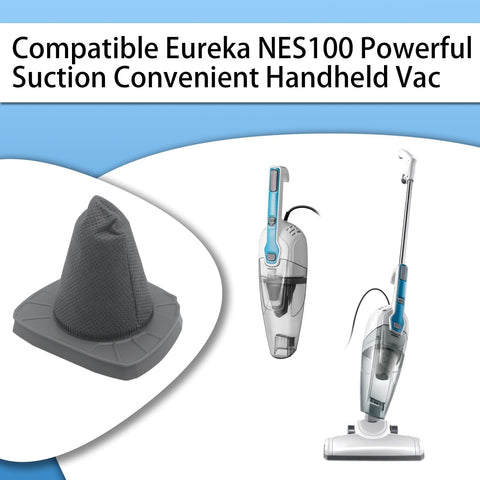 Replacement HEPA Filter And Sponge Filter Set For Eureka NES100 Handheld Vacuum And Black And Decker BDST1601 3 In 1 Vacuum Compare To ST0106 ST0107 Includes Four HEPA Filters And Four Sponge Filters, shown with compatible vacuums.