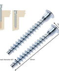 100 Pack M7x50mm Hex Socket Countersunk Self Tapping Screws Zinc Plated Carbon Steel, diagram of installation
