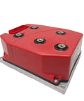 Beefy 48V 400A AC Motor Controller For Electric Golf Cart And Mini Bus Plug And Play EV Upgrade Delivers Smooth Power Compatible With 1232Ser5422 470335422 Parts, red housing, side angle view.