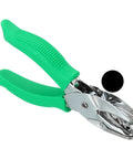 Green 3mm Round Hole Punch Handheld Paper Puncher with soft grip non-slip removable handle for DIY crafts and card projects