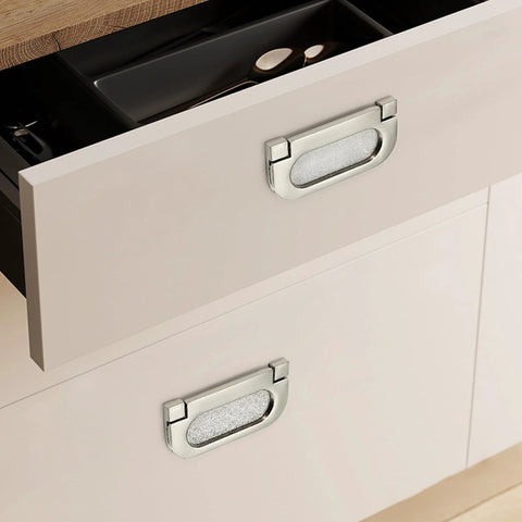 2 Pack Flush Pull Handles Black Concealed Installation Invisible Flip Drawer Pulls For Cabinets And Furniture Durable Zinc Alloy Recessed Grip With Screws For Cabinets Doors Drawers And Wardrobes installed on cabinet drawers
