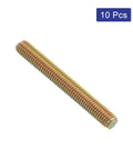 10 Pack M8-1.25 Carbon Steel Fully Threaded Rods, 65mm Length, Zinc Plated, Right Hand Thread Fasteners for Furniture Mounting and Assembly