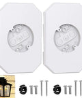Two Pack Vinyl Siding Mounting Blocks For One-Half Inch Lap Double And Four Inch Siding In White, Heavy-Duty Plastic, No-Fuss Install, Paintable Surface To Match Siding Or Exterior Light, Outdoor Lighting Mounts for wall light installation