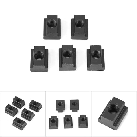 5 Pcs Black Oxide T Slot Nuts M8 Thread For Machine Tool Tables Undersized Sliding Nut Block For T Slots Durable 45 Steel Slot Fasteners