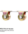 Two Pack Beefy Heavy Duty Steel Pulley Block Swivel Wheel Set For Sliding Doors Track Systems Barn Gates And Garage Applications V Shaped Groove Wheel Replacement Part