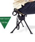 Side view of Portable Camping Swivel Folding Stool With 360 Degree Rotation Lightweight Tripod Chair For Hiking Fishing Hunting Travel