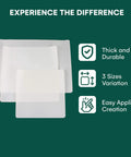 Three Pack PTFE Sheets In Multiple Sizes Non Stick Transparent Reusable Sheets Extra Thick And Heat Resistant Great For Applique Pressing