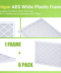 Six Pack 10x20x1 Air Filter MERV 11 MPR 1000 With White ABS Frame and pleated design displayed on green background