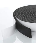 Heavy Duty Self Adhesive Weather Stripping Door Seal Strip For Windows And Pipes High Density Cr Foam Insulation Tape rolled up with black foam.