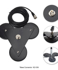 Heavy Duty Magnetic Antenna Mount Base With Triple 3.5-Inch Magnets And 16.4 Foot RG-58 Cable PL-259 Plug For Mobile Ham Radios