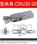 Beefy Pro Grade Pneumatic Clamp Arm Kit For Injection Molding 2015d Finger Cylinder Accessory, side view with dimensions