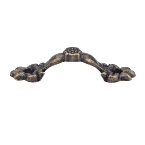 Bronze Vintage Drawer Pulls Set Of 10 Pcs Antique Floral Handles for jewelry boxes and craft chests, mini size, zinc alloy handle close-up