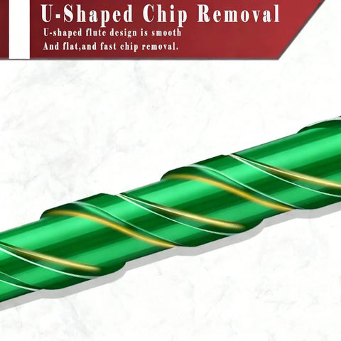 Masonry drill bit, green carbide, serrated 4-flute design