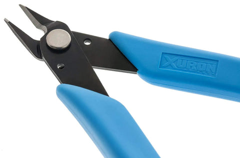 Pro Grade Micro Shear Flush Cutter 18 AWG Capacity Five Inch Overall Length Alloy Steel Construction close-up view