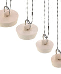 Durable Rubber Drain Stopper With Hanging Ring And 30 Centimeter Chain For Sink Bathtub And Bathroom Fits A Wide Range Of Drain Openings