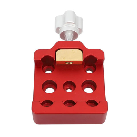 Telescope Dovetail Clamp In Aluminum Alloy, Heavy Duty Mount Base with brass clamping screws, red color with multiple threaded holes