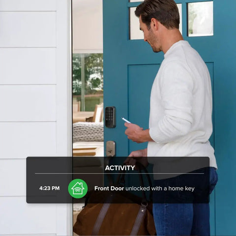 No Sweat Smart Deadbolt With Wifi Keypad Entry Quick Guest Codes Smooth Auto Locking In Clean Black Suede Finish For A Legit Top Shelf Home Security Upgrade