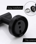 Matte Black Stainless Steel Towel Bar For Bathroom 25 Inch Wall Mounted Hand Towel Holder Heavy Duty Rustproof SUS304 Finish