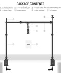 Overhead Camera Mount Rig With Dual Ball Heads And Heavy Duty Clamp Space Saving Desk Mount components