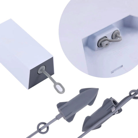 Dustproof And Waterproof Silicone Plug Caps For Starlink Mini Cable And Power Ports, close-up of attached caps on device