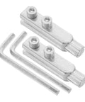 Grab This Ultimate 2pc Broken Valve Thread Extractor Kit For Tackling Stubborn Damaged Screws And Pipes Like A Total Boss With Easy Remove Power. silver metal valve thread extractor kit, 2pc with hex keys for damaged screws and pipes