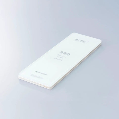 GlassStone 320 Sharpening Stone, 40 Micron Fine Abrasive, WA50301, Water Spray Ready, view of grit level and surface texture