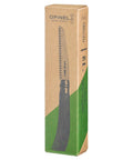 Badass Lightweight Folding Saw For Weekend Campouts And Garden Grind Cuts Branches Fast With Razor Sharp Carbon Steel Blade Secure Virobloc Lock And Natural Beechwood Handle in packaging.