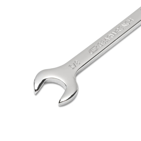Ten Piece SAE Midget Wrench Set With 12 Point Box End And 6 Point Box End, Alloy Steel Construction, open-end view