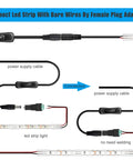 12V Power Adapter With Built In Switch For Easy On Off Control, 12W 1A, 2 Pack, Includes 3.9 Ft US Plug Cable And 5.5 Mm X 2.1 Mm Connector used with LED strip wiring
