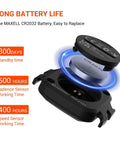 Dual Bike Cadence And Speed Sensor Kit, visible long battery life information, CR2032 battery, black sensor components