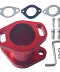 Red CNC aluminum intake manifold kit with inlet pipe gasket and screws for Predator 301cc 420cc 13hp 15hp engines.