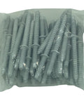 Bag of gray protruding thread anchors from Permanent Hurricane Anchoring Kit For Doors And Windows White With Forty Anchor Points